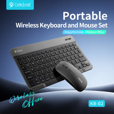Celebrat Wireless Keyboard and Mouse Combo KB-02