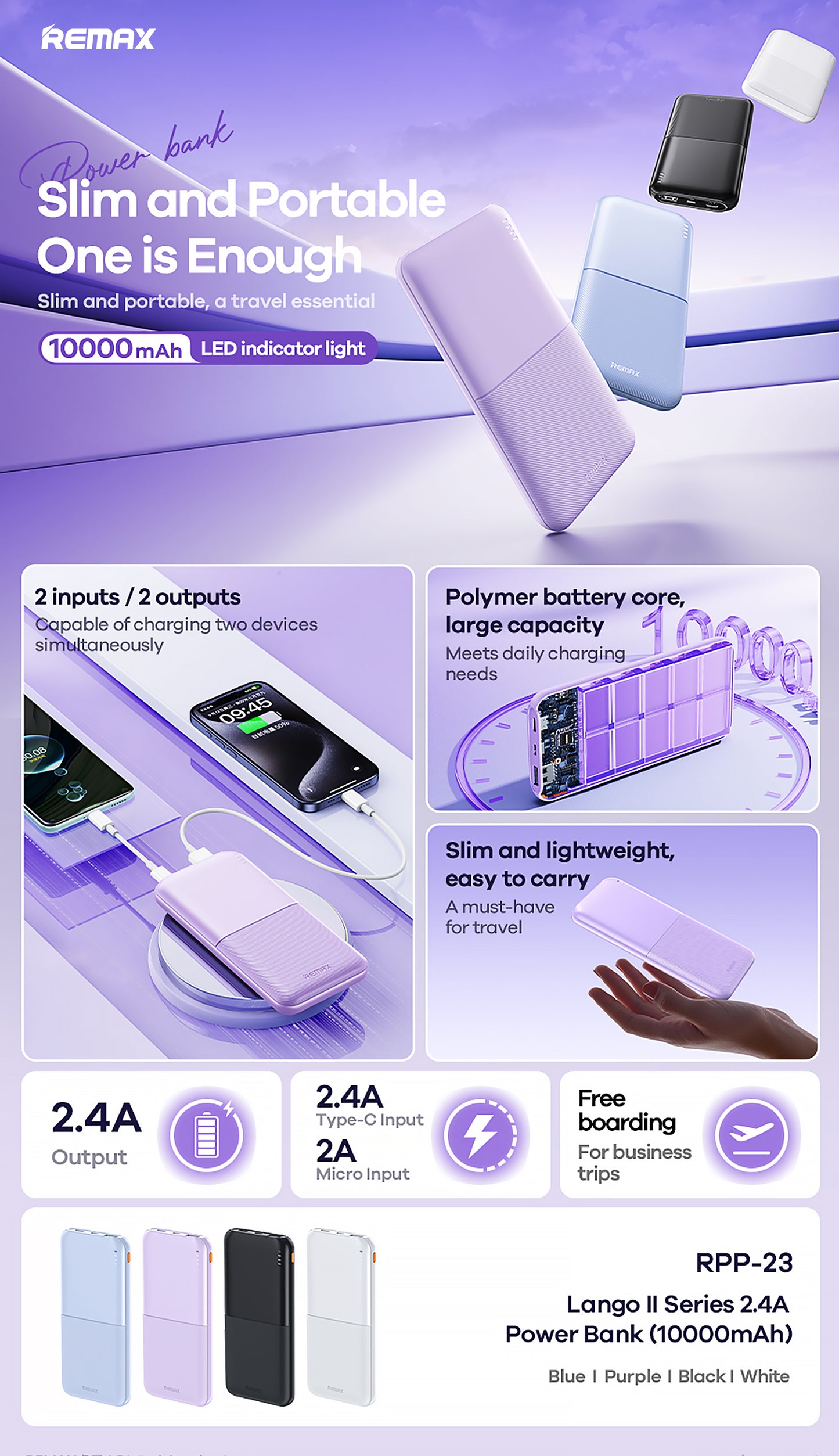 REMAX RPP-23 22.5W 10000mAh Fast Charging
