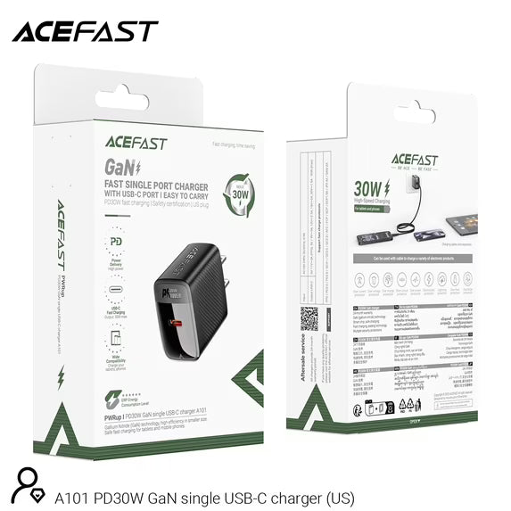 ACEFAST A101 PD30W GaN single USB-C charger (US)