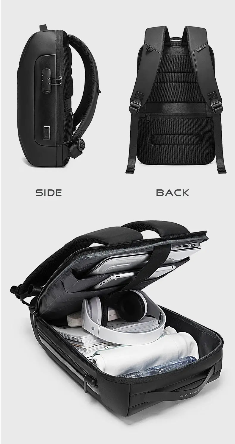 BANGE Avion 7216 Anti-Theft Laptop Backpack – TSA Lock & USB 3.0