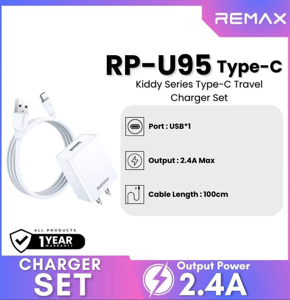 REMAX RP-U95 Set USB TO IOS Charger 2.4A