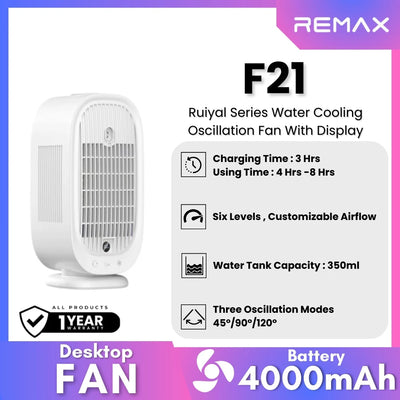 REMAX Ruiyal Serie Water-coolingOscillating Fan with display F21