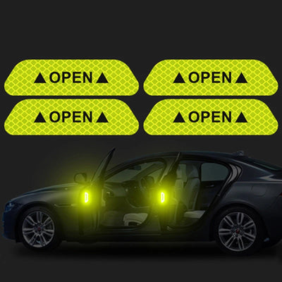 Open sticker reflector for car door