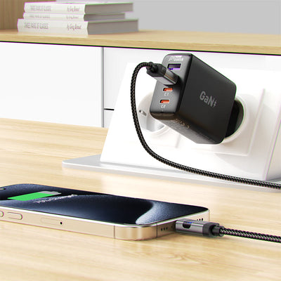ACEFAST C15-04 USB-A to USB-C zinc alloy digital display braided charging data cable(1.2m)