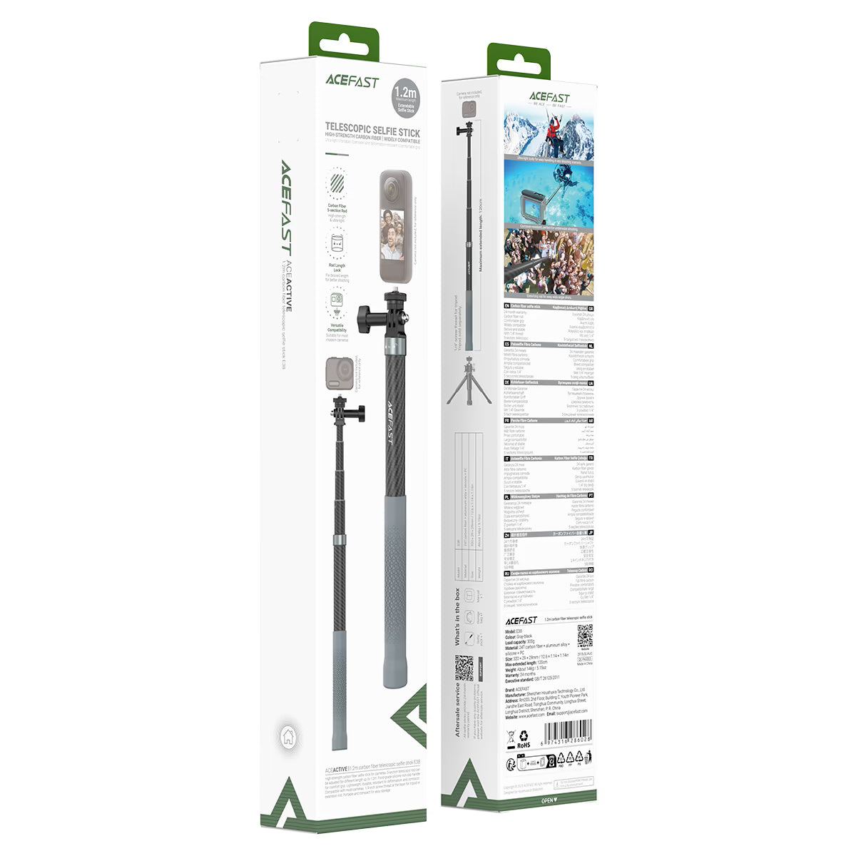 ACEFAST E38 1.2m Carbon Fiber Telescopic Selfie Stick