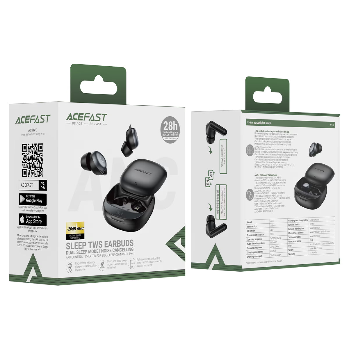 ACEFAST W10 In-Ear Earbuds For Sleep