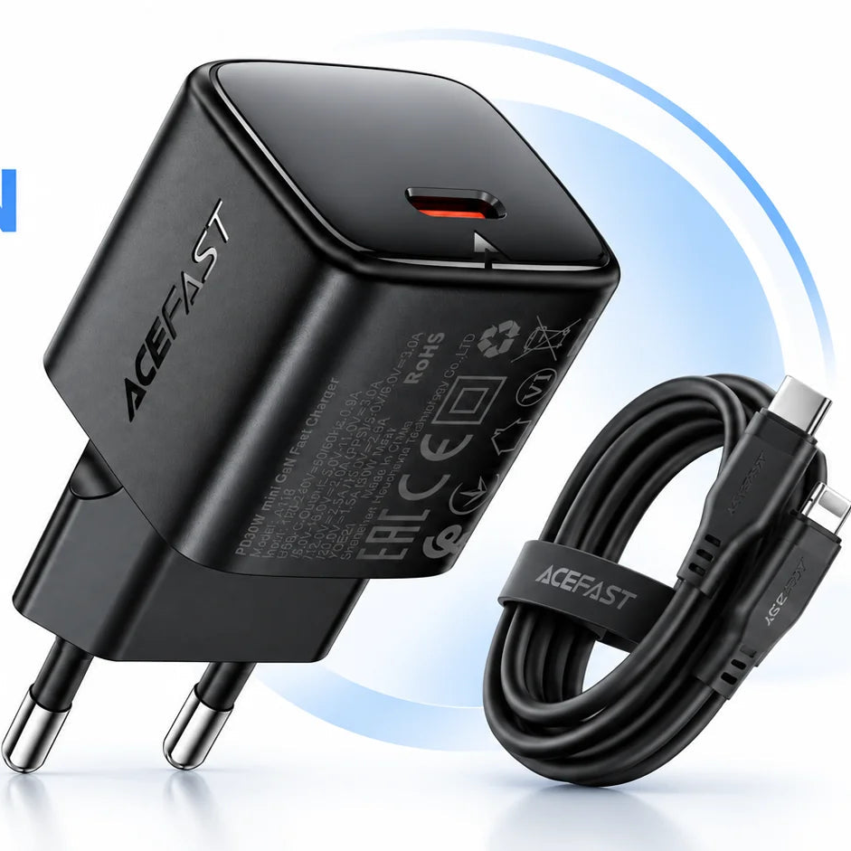 A118 PD30W mini GaN USB-C Fast charger Set (P16) (EU)
