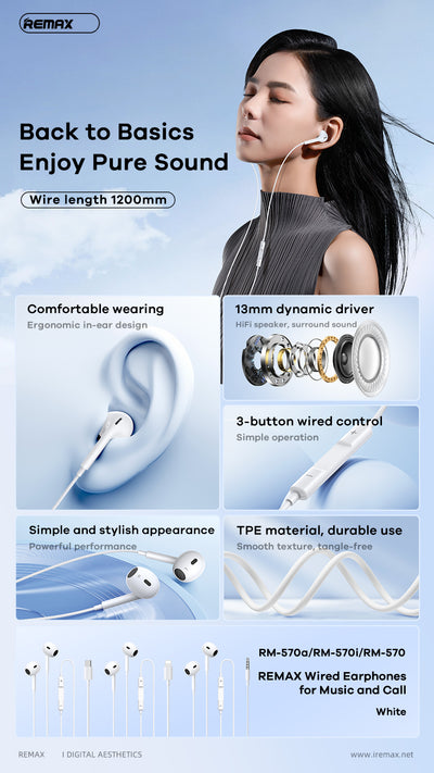 REMAX Wired Earphones RM-570