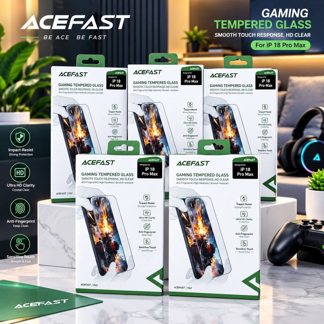 ACEFAST iP 18 Pro Max Gaming full screen HD frosted tempered glass (PA2)