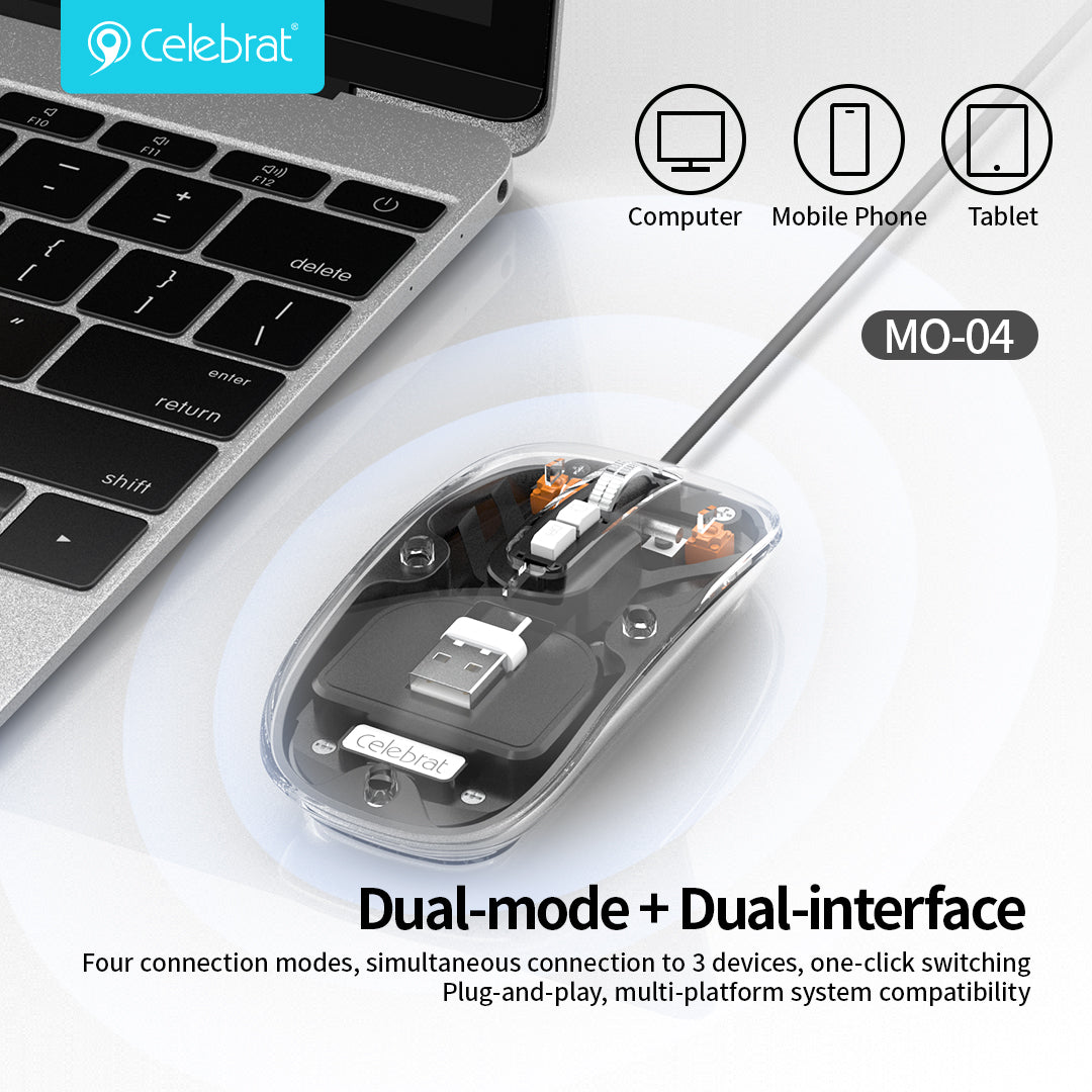 Celebrat Wholesaler Silent 4‑DPI Wireless Mouse MO-04