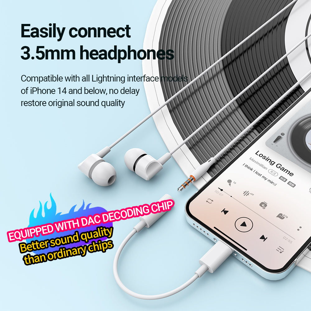 Celebrat Lightning to 3.5mm Audio Conversion Cable AU-07