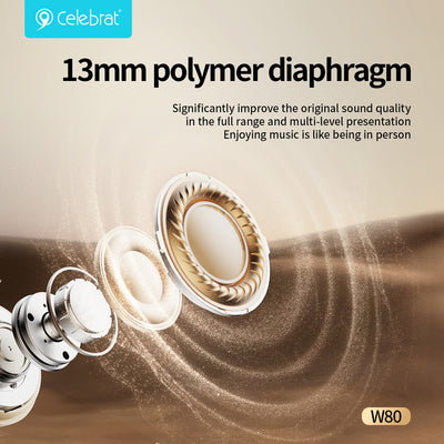 Celebrat W80 Bluetooth 5.4 Hi-Res Audio Earbuds
