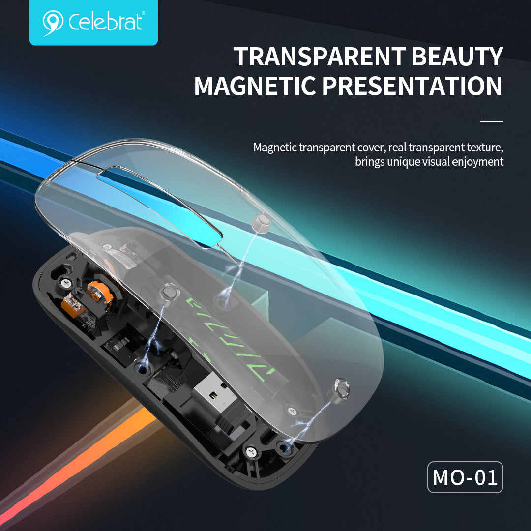 Celebrat Dual-Mode Wireless Silent Computer Mouse MO-01