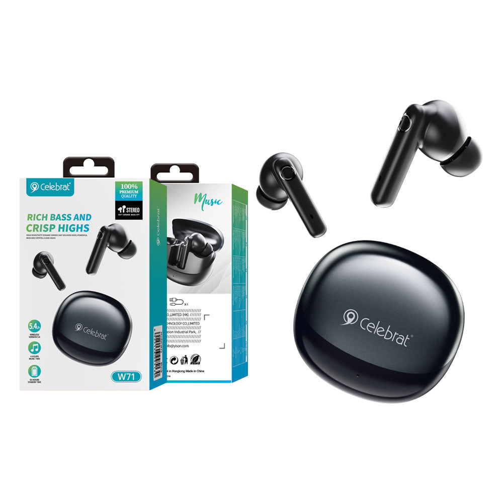Celebrat W71 Bluetooth 5.4 TWS Earbuds