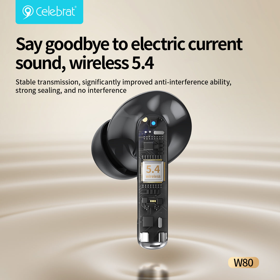 Celebrat W80 Bluetooth 5.4 Hi-Res Audio Earbuds