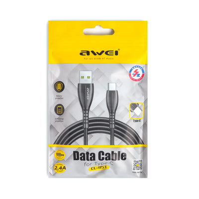 awei Data Cable for Type-C 2.4A Fast Charging Cable CL-115T