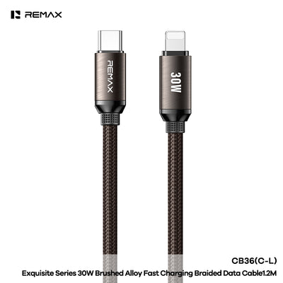 REMAX Exquisite Series 100W Brushed Alloy Fast Charging Braided Data Cable CB36 (C-L)