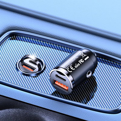 REMAX Ultra-Compact 30W Dual-Port Fast Car Charger RCC359
