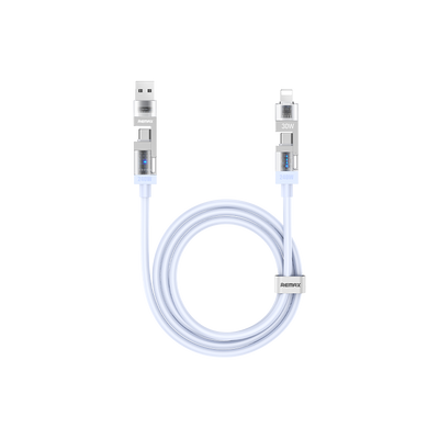 REMAX Radiance 240W Multi-functional  Zinc Alloy Fast Charging Data Cable  1.2M CB18(A+C-C+L)