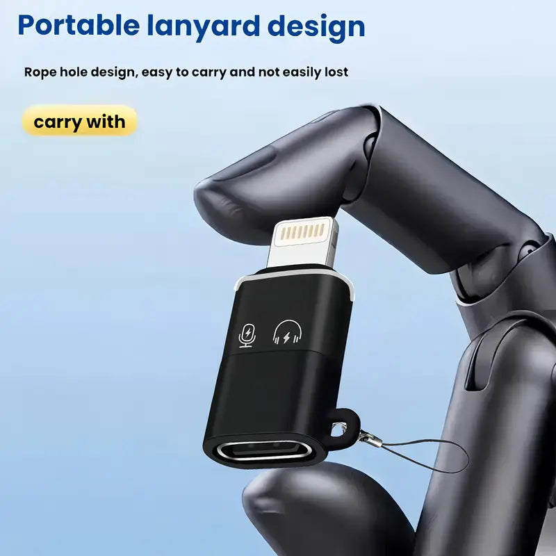 USB-C Female to Lightning Male OTG Audio Adapter