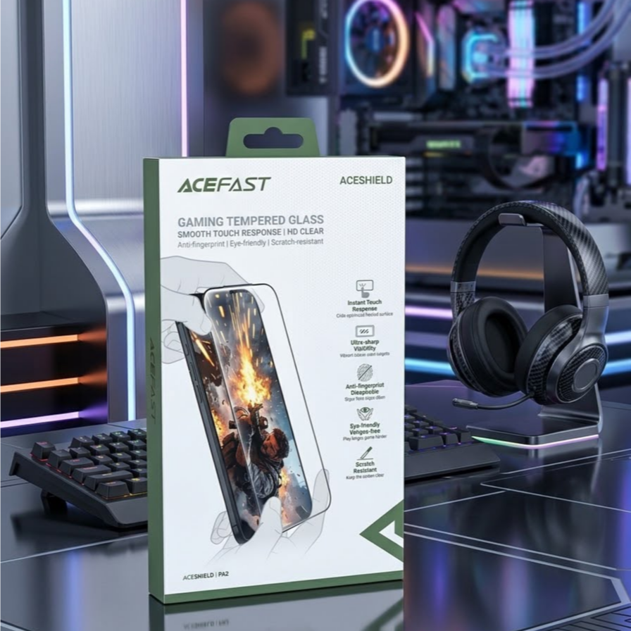 ACEFAST iP 18 Pro Max Gaming full screen HD frosted tempered glass (PA2)