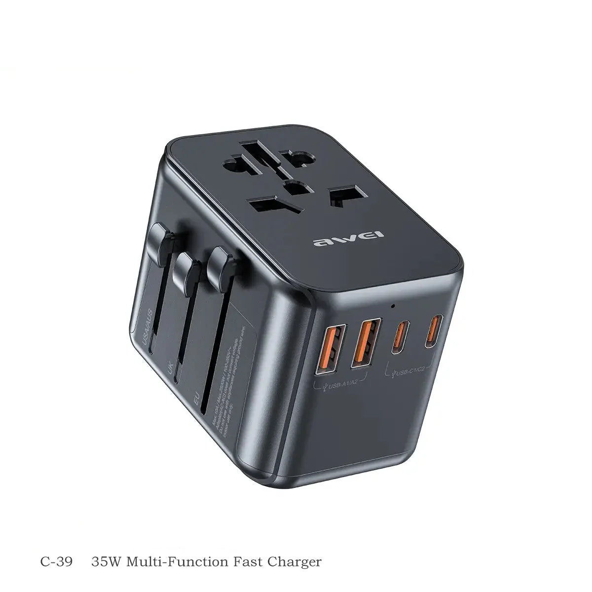 Awei 35W Multi-Port Universal Travel Adapter C-39