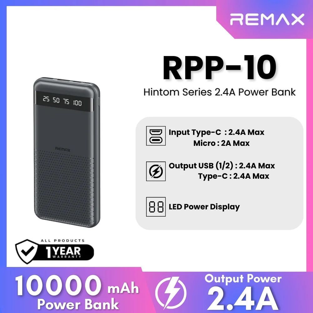 REMAX POWER BANK RPP-10 10000mAh Fast Charging