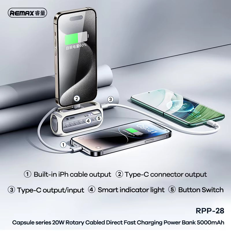 REMAX POWER BANK RPP-28 20W 5000mAh