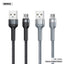REMAX Jany Series Aluminum Alloy Braided  2.4A data cable RC-124m/i/a