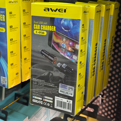 AWEI 36W Dual Fast Car Charger C-856