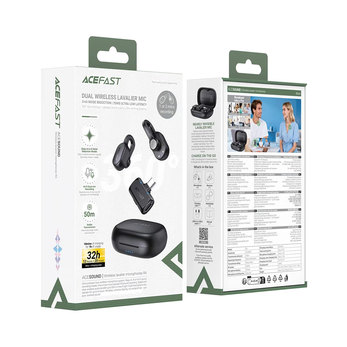 ACEFAST Wireless Lavalier Microphone R4