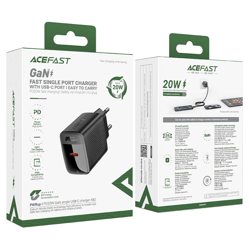 ACEFAST PD20W GaN Single USB-C Charger Set (P5)(EU) A82