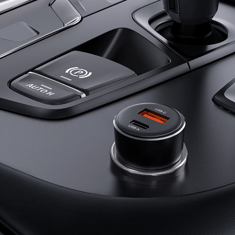 ACEFAST Fast Charge Car Charger B12 60W (1xUSB-C + 1xUSB-A)