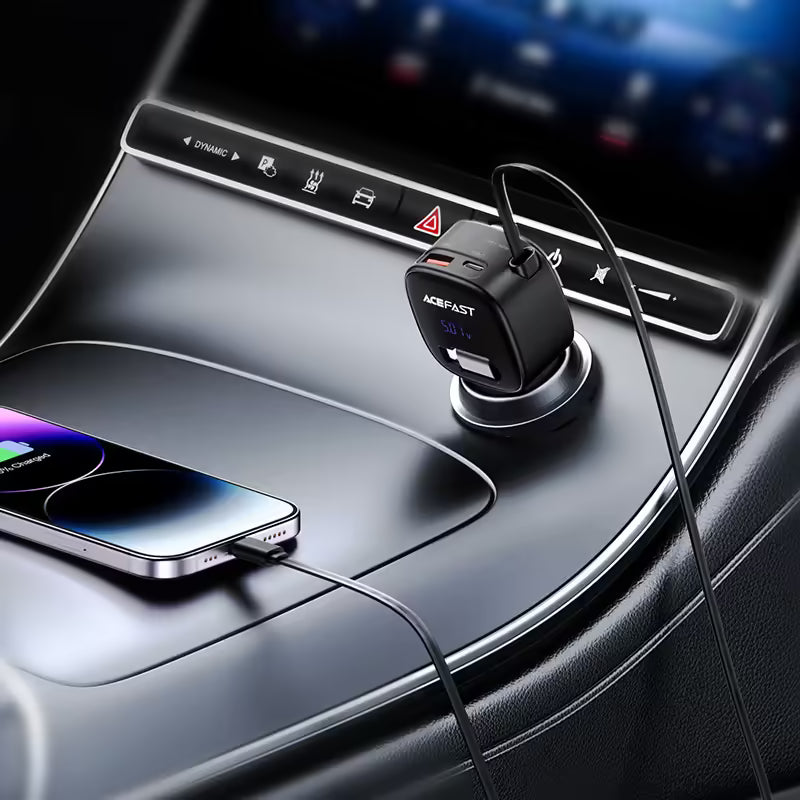 ACEFAST B17 95W Car Charger With Telescopic Cable
