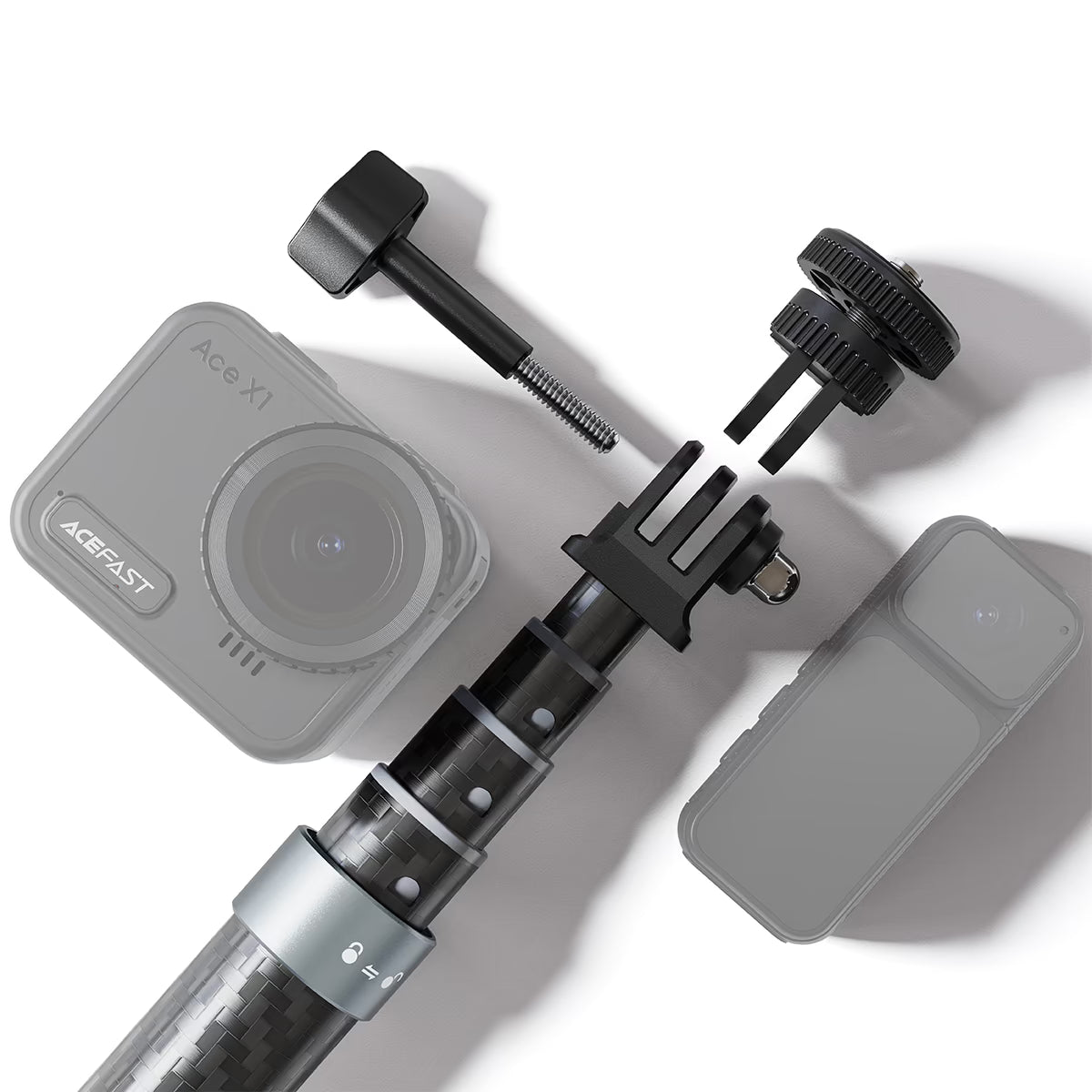 ACEFAST E38 1.2m Carbon Fiber Telescopic Selfie Stick
