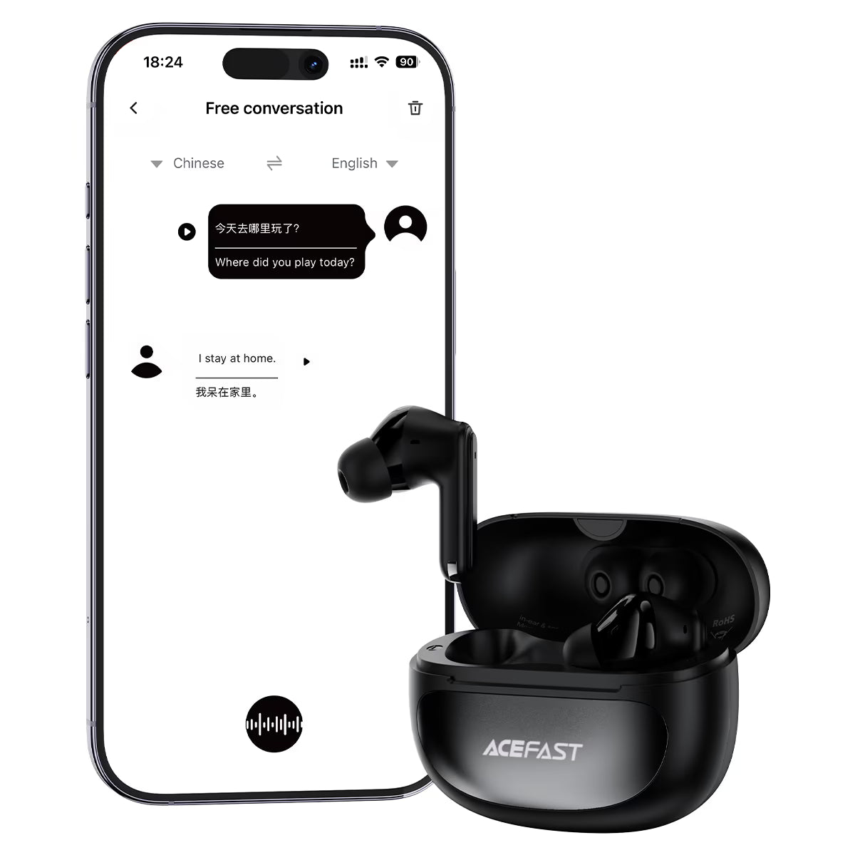 ACEFAST TWS Earbuds W12 AI Translation
