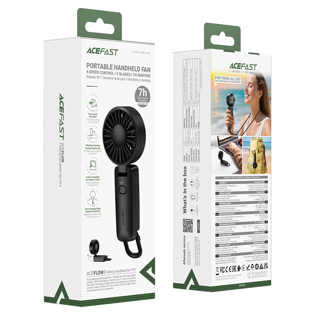 ACEFAST Folding Handheld Fan YF2