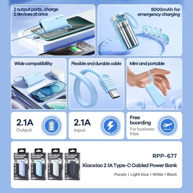 REMAX POWER BANK RPP-676 R5000mAh