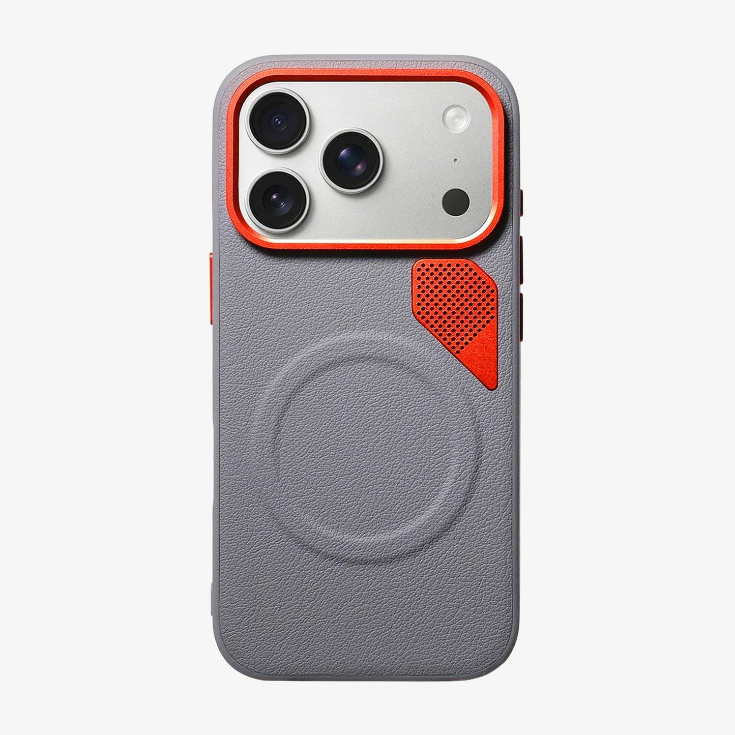 iPhone 17 Pro Max Premium Leather-Finish Magnetic Phone Case
