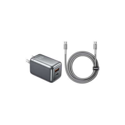REMAX 45W GaN Folding Travel Adapter + C-C Cable Set CA-25