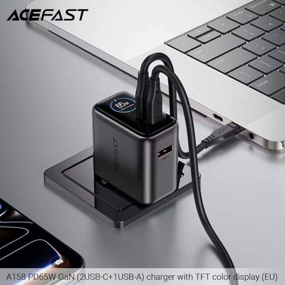 ACEFAST A158 PD65W GaN (2USB-C+1USB-A) Charger