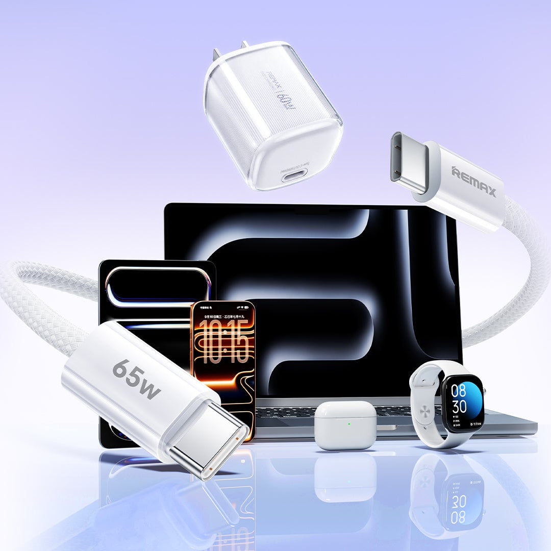REMAX Lingsun Series 60W  GaN Foldable Charger + C-C  Data Cable Set CA-33(C60W)