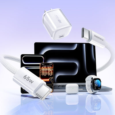 REMAX Lingsun Series 60W  GaN Foldable Charger + C-C  Data Cable Set CA-33(C60W)