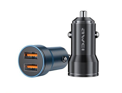 AWEI Aluminum Alloy Car Charger C-855 black