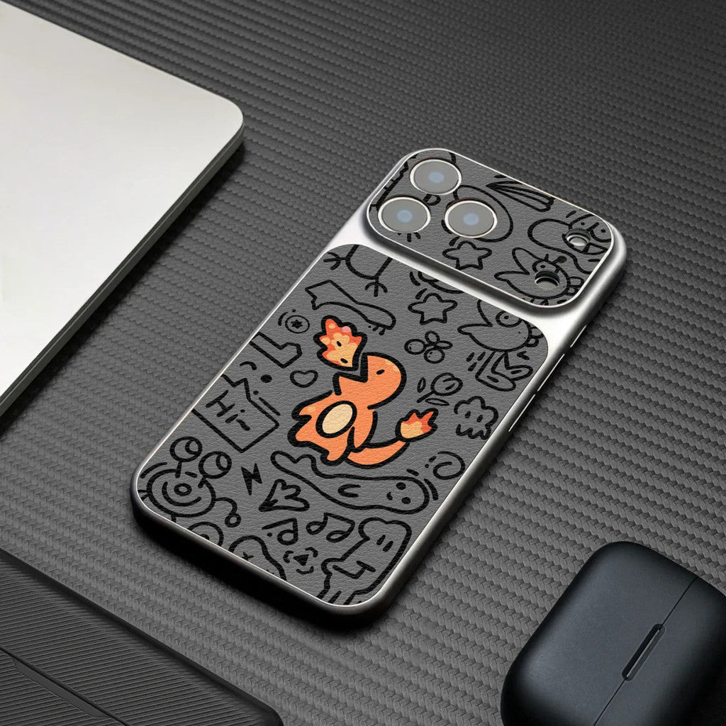 iPhone 17 Pro Max Doodle-Style Charmander Phone Case