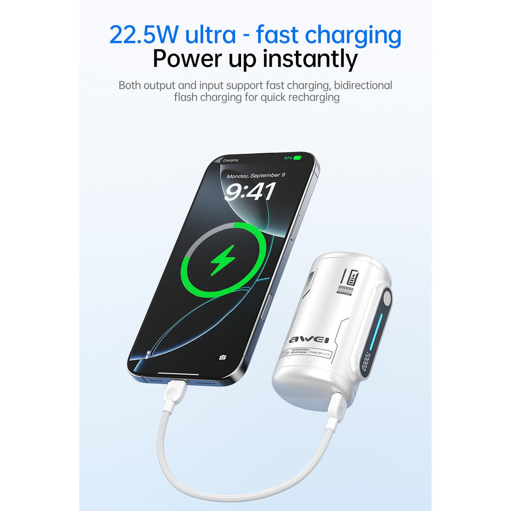 AWEI POWER BANK WP-117 22.5W 10000mAh