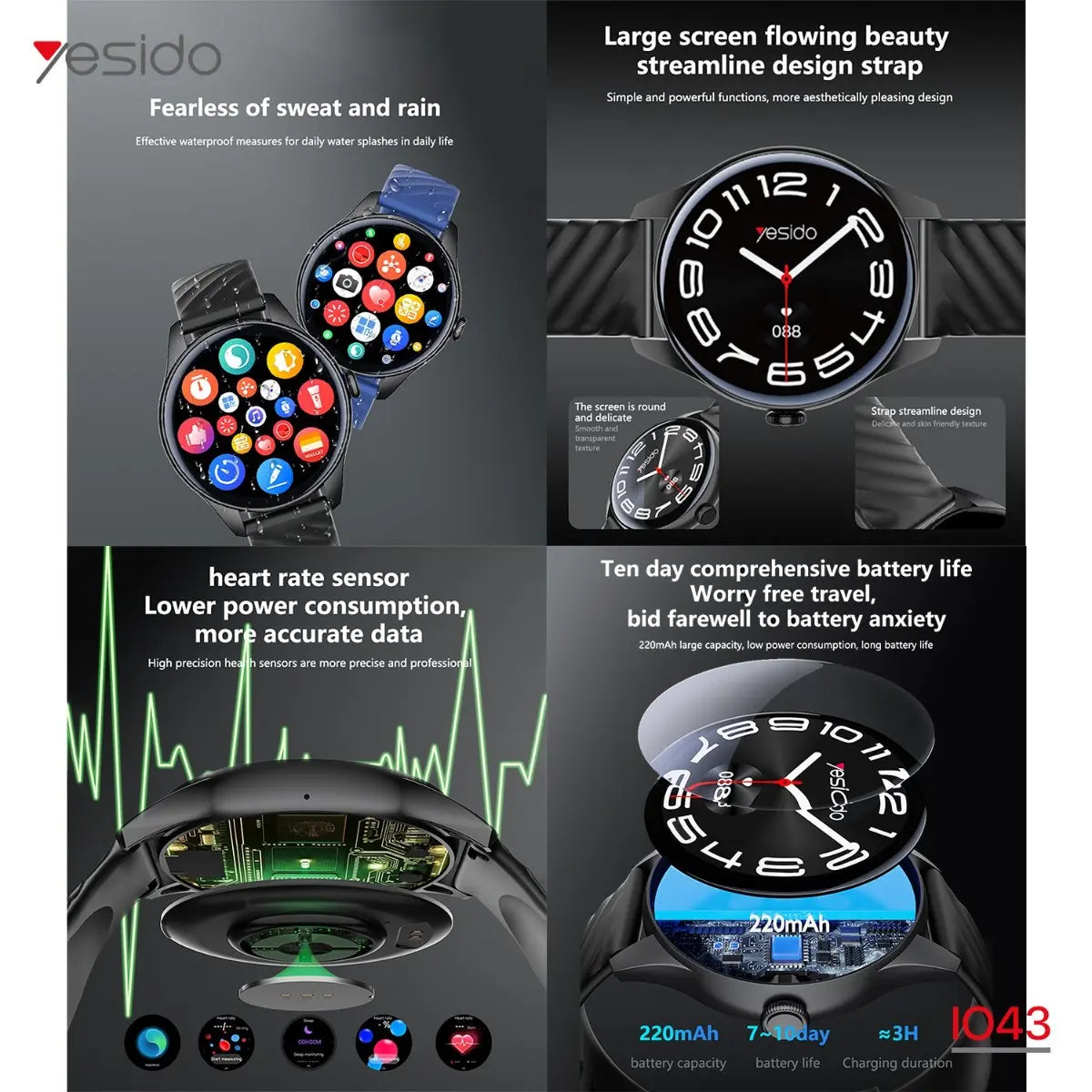 YESIDO IO43 Smart watch